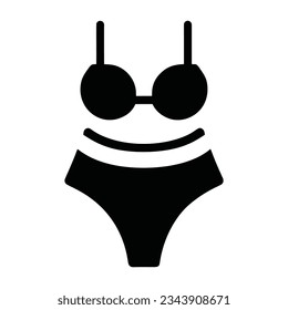 Icono de Bikini. Icono de vector bikini simple