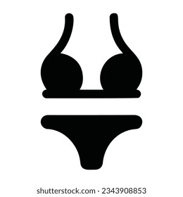 Bikini icon. Simple illustration of bikini vector icon