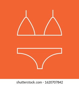 Bikini icon, stock vector illustration, EPS10.