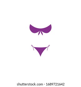 Bikini icon summer suit vector design