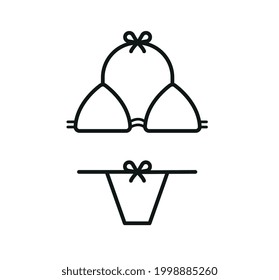 Bikini icon for swimwear and swimwear