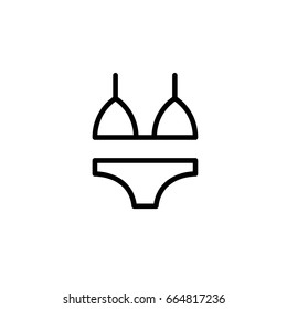 bikini icon thin line black