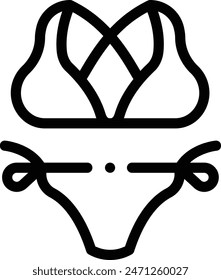 bikini icon. Thin Linear Style Design Isolated On White Background