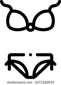 bikini icon. Thin Linear Style Design Isolated On White Background