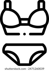 bikini icon. Thin Linear Style Design Isolated On White Background