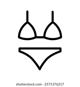 Bikini icon Thin vector set