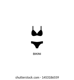 bikini icon vector black design