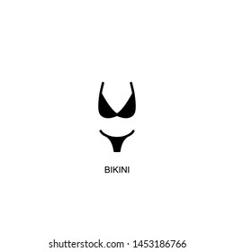 bikini icon vector black design