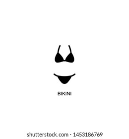bikini icon vector black design