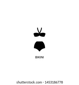 bikini icon vector black design