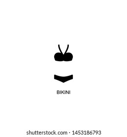 bikini icon vector black design