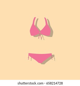 Bikini icon, vector illustration design. Summer objects collection.