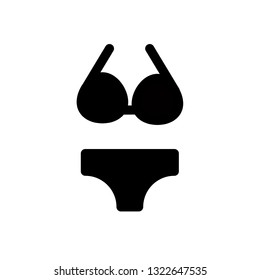 Bikini icon, vector illustration. Flat design style. vector bikini icon illustration isolated on white background, bikini icon Eps10. bikini icons graphic design vector symbols.