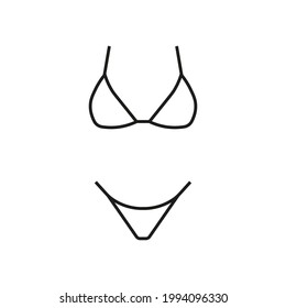 Bikini icon. Vector. Line style.