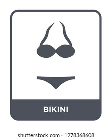 bikini icon vector on white background, bikini trendy filled icons from Brazilia collection, bikini vector illustration