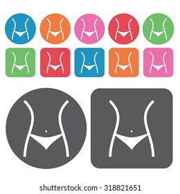 bikini icons set. Vector Illustration eps10.