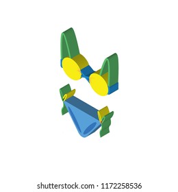 Bikini isometric left top view 3D icon
