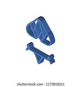Bikini isometric left top view 3D icon