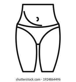Bikini laser hair removal icon. Outline bikini laser hair removal vector icon for web design isolated on white background
