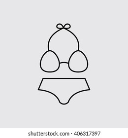 Bikini line icon. Eps-10.