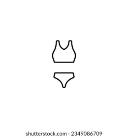 Bikini line icon vector design