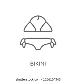 Bikini linear icon. Modern outline Bikini logo concept on white background from Clothes collection. Suitable for use on web apps, mobile apps and print media.