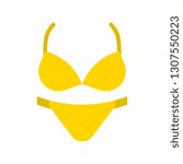 Bikini or Lingerie vector illustration, flat design icon