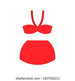 Bikini or Lingerie vector illustration, flat design icon