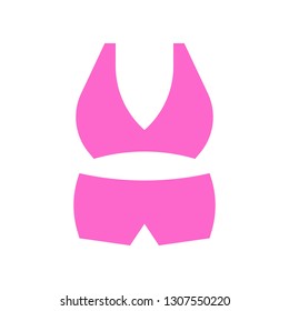 Bikini or Lingerie vector illustration, flat design icon