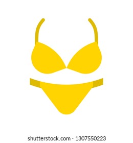 Bikini or Lingerie vector illustration, flat design icon