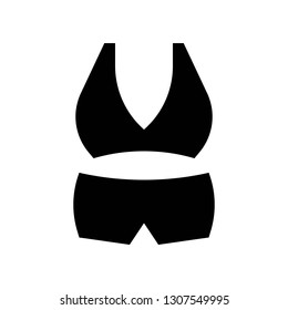 Bikini or Lingerie vector illustration, solid design icon