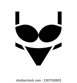 Bikini or Lingerie vector illustration, solid design icon