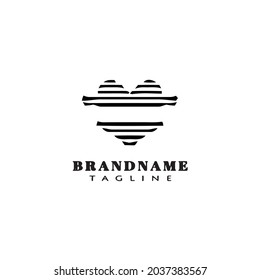 bikini logo cartoon icon design template black modern vector illustration