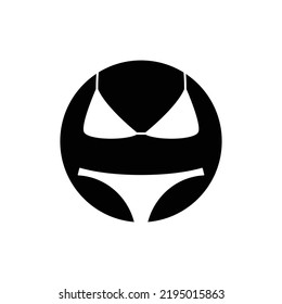 temlpate vektor del icono del logotipo de bikini