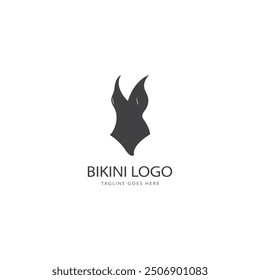 bikini logo vector template. swimsuit logo design vector