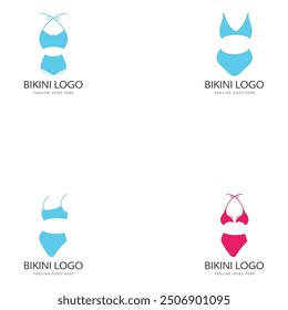 bikini logo vector template. swimsuit logo design vector