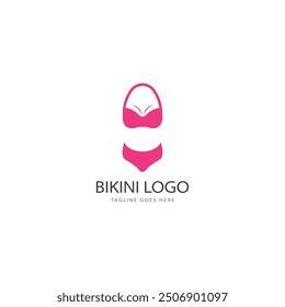 bikini logo vector template. swimsuit logo design vector