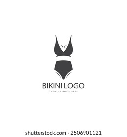 bikini logo vector template. swimsuit logo design vector