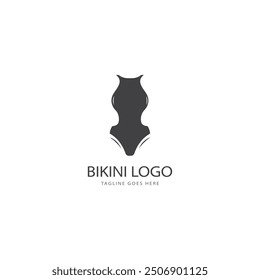 bikini logo vector template. swimsuit logo design vector