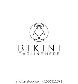 Bikini Logos Vector Image. Swimsuit Logo Design Vector