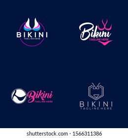 Bikini Logos Vector Image. Swimsuit Logo Design Vector