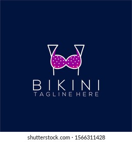Bikini Logos Vector Image. Swimsuit Logo Design Vector