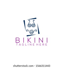 Bikini Logos Vector Image. Swimsuit Logo Design Vector