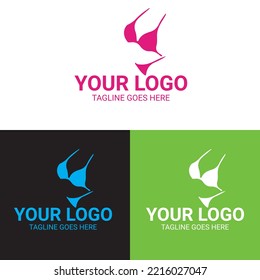 Bikini Logos Vector Image. Swimsuit Logo Design Vector