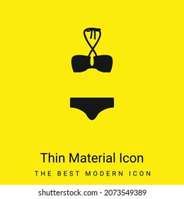 Icono de material amarillo brillante mínimo en bikini