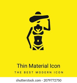 Bikini minimal bright yellow material icon