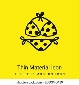 Icono de material amarillo brillante mínimo en bikini