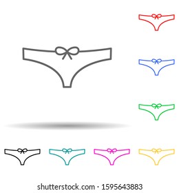 bikini multi color style icon. Simple thin line, outline vector of clothes icons for ui and ux, website or mobile application