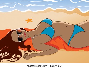 bikini on the beach