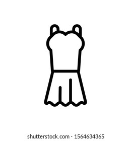 bikini outline icon. vector illustration. Isolated on white background.